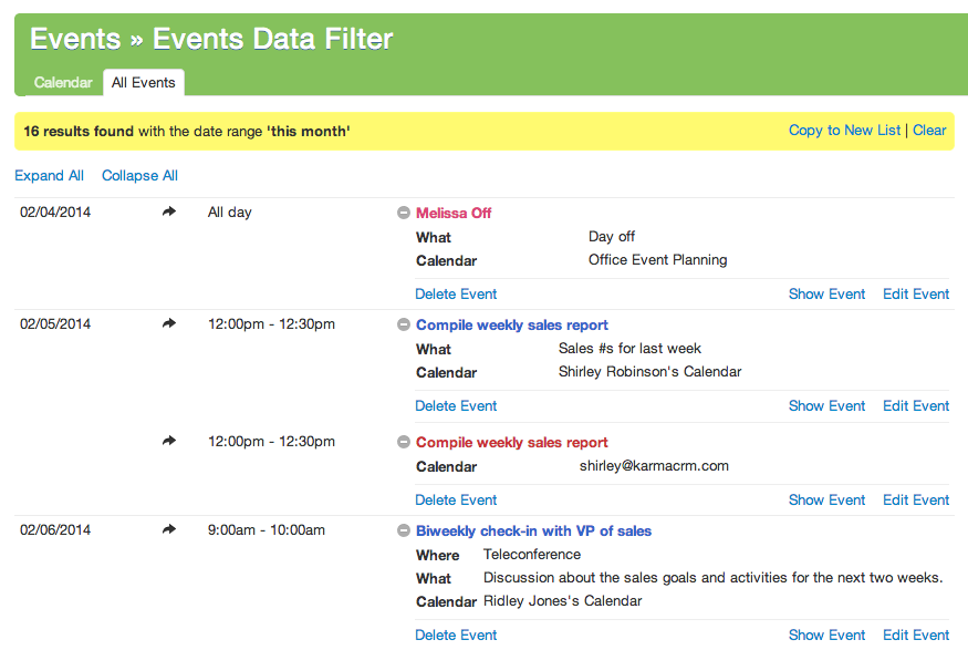 Events View Best